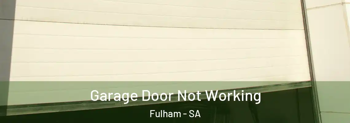 Garage Door Not Working Fulham - SA