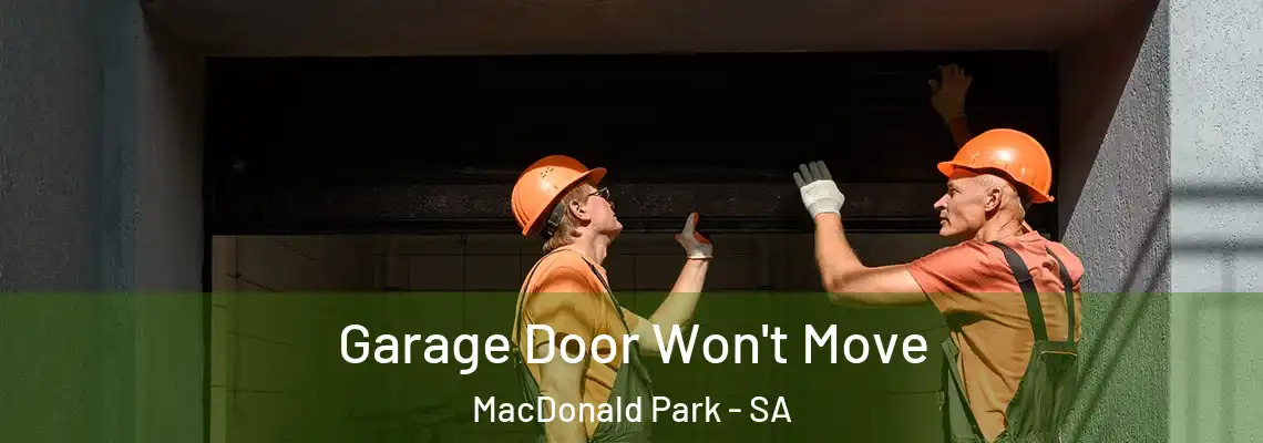  Garage Door Won't Move MacDonald Park - SA